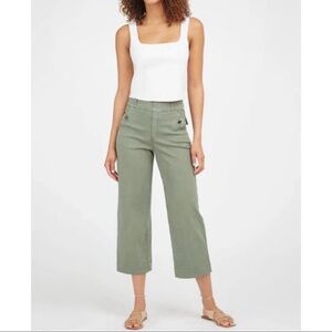 SPANX Stretch Twill Cropped Wide Leg Pant